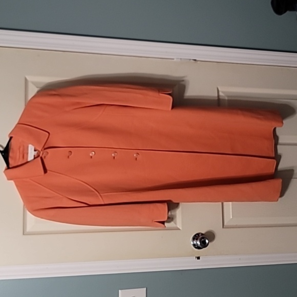 Vintage Escada German Coral Wool Coat Women's‎ 38 (6) Good Condition.